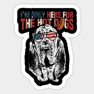 I'm only here for the hot dogs Sticker